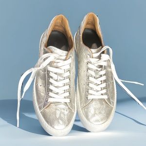 Cappelletti Trainers Silver Metallic Sneakers Size 7
